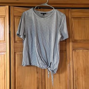 Striped knot front T-shirt